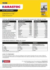 Barastoc Daisyvite with Rumensin Calf Milk Replacer - Barastoc